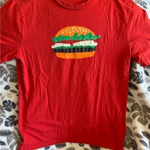 Adult Red Burger King Graphic Tee - size medium